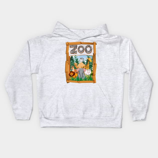 Zoo Magic Kids Hoodie by black8elise